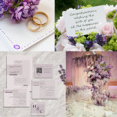 Lavender Gray Neutral Minimalistisch Wedding Einladung