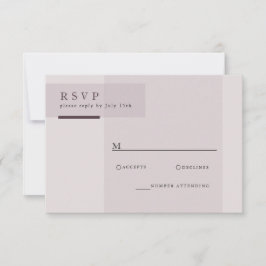 Lavender Gray Neutral Minimalistisch Wedding RSVP Karte