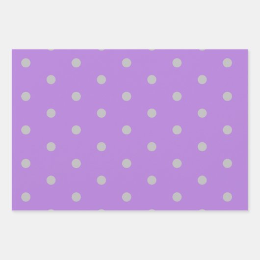 Lavender Gray Polka Dot Geschenkpapier (Vorderseite 2)