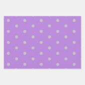 Lavender Gray Polka Dot Geschenkpapier Set (Vorderseite 2)