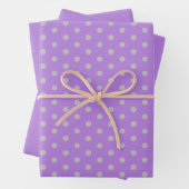 Lavender Gray Polka Dot Geschenkpapier Set (Beispiel)
