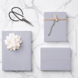 Lavender Gray Solid Color Geschenkpapier Set