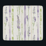 Lavender Green Stripes Floral   Schneidebrett<br><div class="desc">Lavender Green Stripes Floral</div>