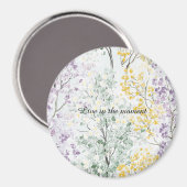 Lavender Green Yellow Trees Magnet (Vorderseite/Rückseite)