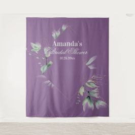 Lavender Greenery Brautparty Foto Hintergrund Wandteppich