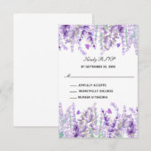 Lavender Greenery Floral Wasserfarbene RSVP Karte (Vorne/Hinten)