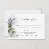 Lavender Greenery Minimalistisch Script Wedding RS (Vorderseite)