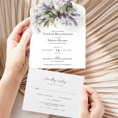 Lavender Greenery Script All in One Wedding Einlad Einladung