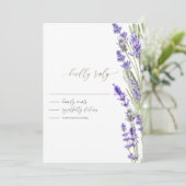 Lavender Greenery UAWG Einladung (Stehend Vorderseite)