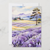 Lavender Greenery Wedding Einladung (Rückseite)