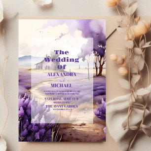 Lavender Greenery Wedding Einladung