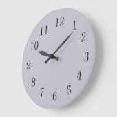 Lavender Grey Solid Color Große Wanduhr (Winkel)