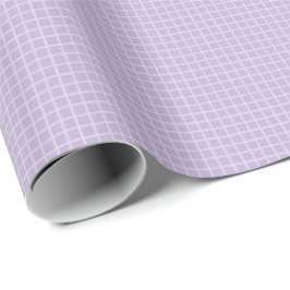 Lavender Grid Pattern for Birthday, Minimalist Geschenkpapier