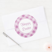 Lavender Happy Easter Gingham Stickers (Umschlag)