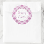 Lavender Happy Easter Gingham Stickers (Tasche)