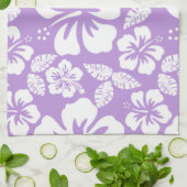 Lavender Hawaiian Tropical Hibiskus Geschirrtuch (Gefaltet)