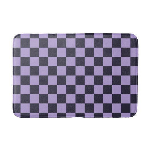 Lavender haze checkerboard pattern badematte (Vorderseite)