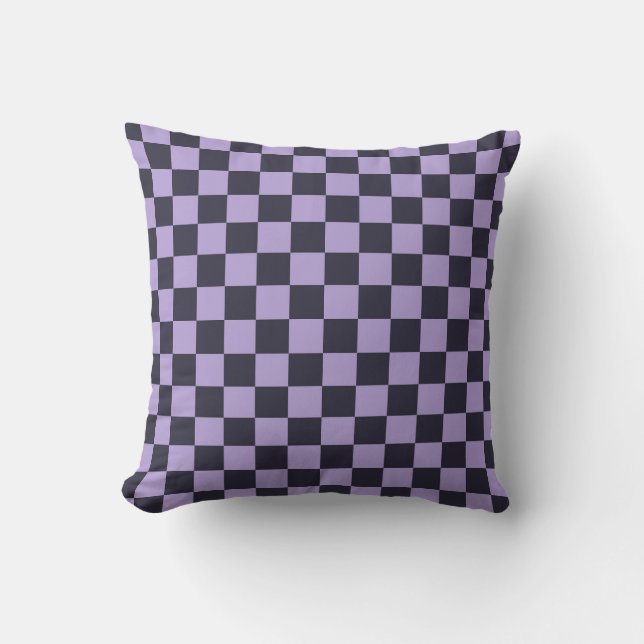 Lavender haze checkerboard pattern kissen (Vorderseite)