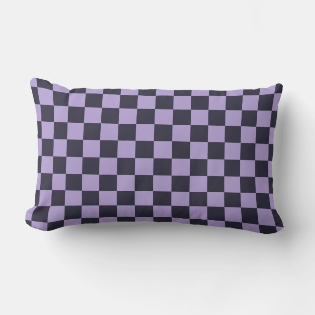 Lavender haze checkerboard pattern lendenkissen (Vorderseite)
