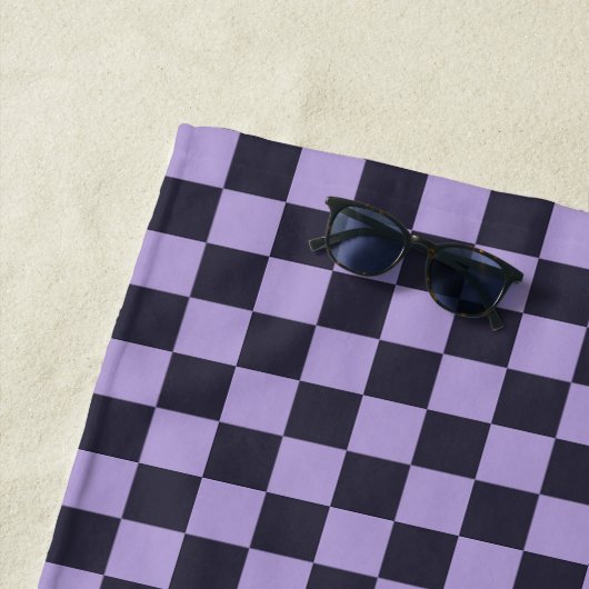 Lavender haze checkerboard pattern strandtuch (Beispiel)