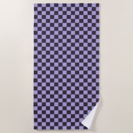 Lavender haze checkerboard pattern strandtuch