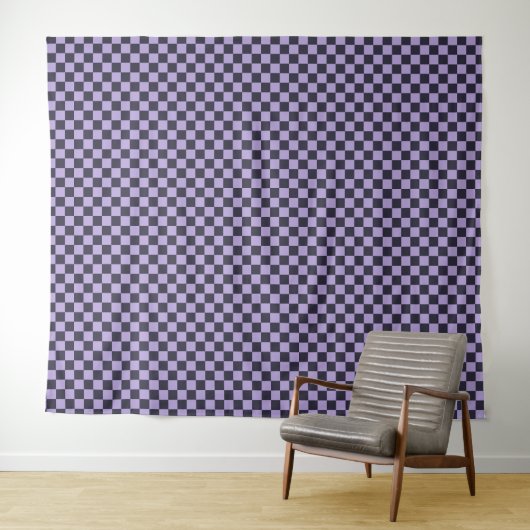 Lavender haze checkerboard pattern wandteppich (Beispiel (Horizontal))