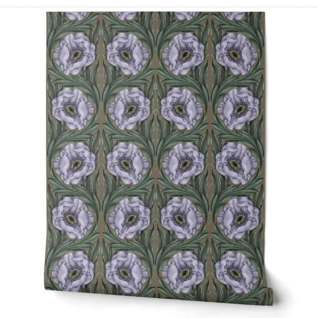 Lavender Haze Floral Wall Mural Tapete (Abrollen)