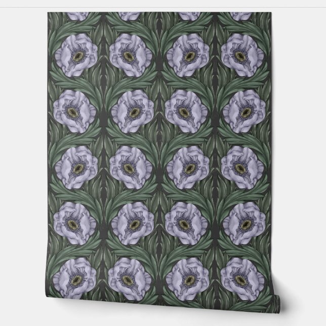Lavender Haze Floral Wall Mural Tapete (Abrollen)