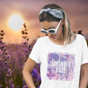 Lavender Haze Illustration White Type Graphic T-Shirt