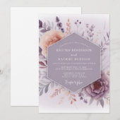 Lavender Hazy Meadow Wedding Einladung (Vorne/Hinten)