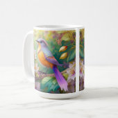 Lavender Headed Orange Breastase Fantasy Bird Kaffeetasse (Vorderseite Links)