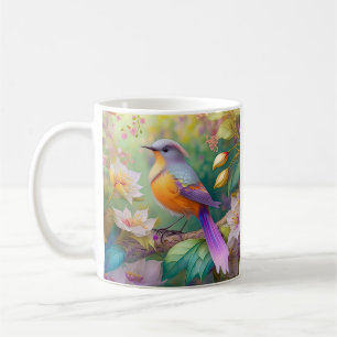 Lavender Headed Orange Breastase Fantasy Bird Kaffeetasse