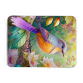 Lavender Headed Orange Breastase Fantasy Bird Magnet (Horizontal)