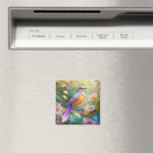Lavender Headed Orange Breastase Fantasy Bird Magnet (In Situ (Geschirrspüler))