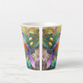 Lavender Headed Orange Breastase Fantasy Bird Milchtasse (Vorderseite)