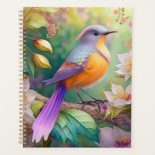Lavender Headed Orange Breastase Fantasy Bird Planer (Vorderseite)