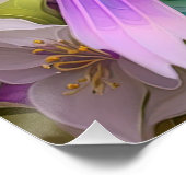 Lavender Headed Orange Breastase Fantasy Bird Poster (Ecke)