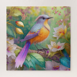 Lavender Headed Orange Breastase Fantasy Bird Puzzle