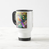 Lavender Headed Orange Breastase Fantasy Bird Reisebecher (Vorderseite Links)