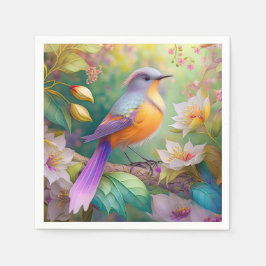 Lavender Headed Orange Breastase Fantasy Bird Serviette