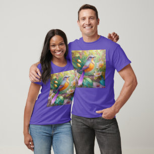 Lavender Headed Orange Breastase Fantasy Bird T-Shirt