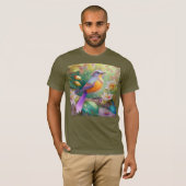 Lavender Headed Orange Breastase Fantasy Bird T-Shirt (Vorne ganz)