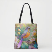 Lavender Headed Orange Breastase Fantasy Bird Tasche (Vorderseite)
