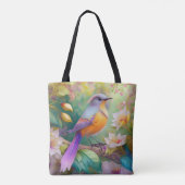 Lavender Headed Orange Breastase Fantasy Bird Tasche (Rückseite)