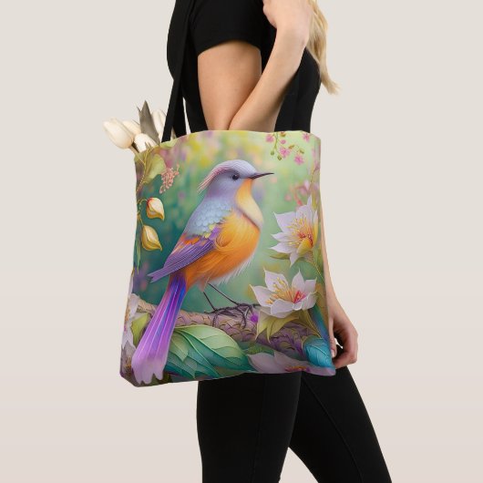 Lavender Headed Orange Breastase Fantasy Bird Tasche (Von Nahem)