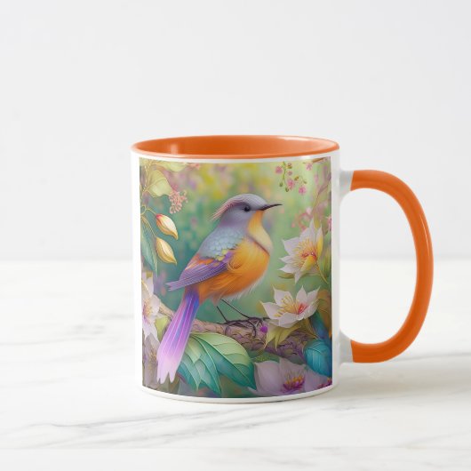 Lavender Headed Orange Breastase Fantasy Bird Tasse (Rechts)