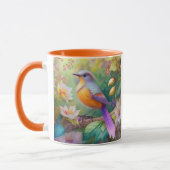 Lavender Headed Orange Breastase Fantasy Bird Tasse (Links)