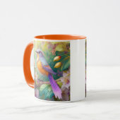 Lavender Headed Orange Breastase Fantasy Bird Tasse (Vorderseite Links)
