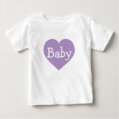 Lavender Heart Baby T-shirt (Vorderseite)