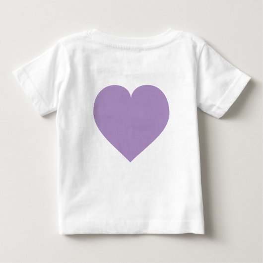 Lavender Heart Baby T-shirt (Rückseite)